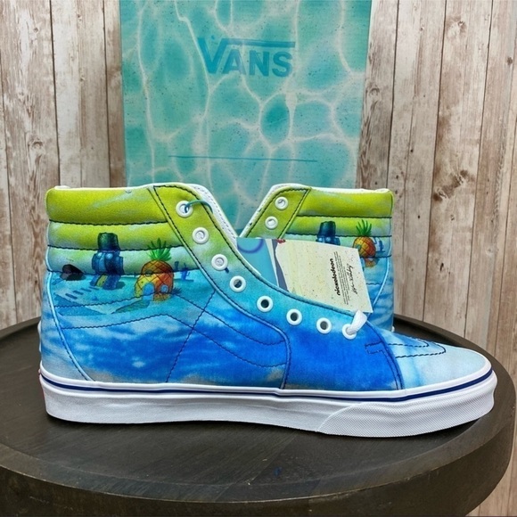 Vans x SpongeBob Sk8-Hi Imaginaaation High Top Sneakers Size 11.5 Men - Picture 7 of 11
